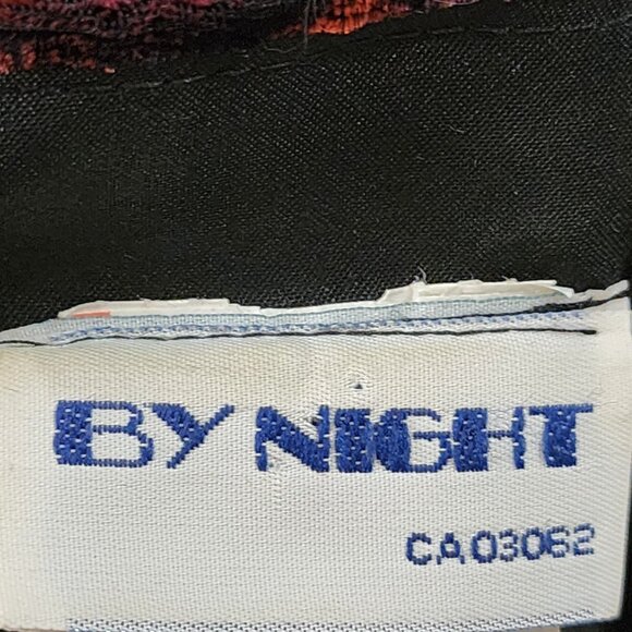 By Night VTG 90's Dark Floral Velvet Strappy Off Shoulder Dress - Picture 6 of 7